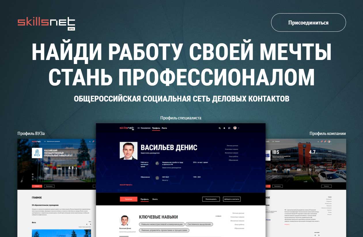 Общероссийская социальная сеть деловых контактов Skillsnet